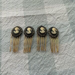 Vintage Inspired Cameo Hair Combs